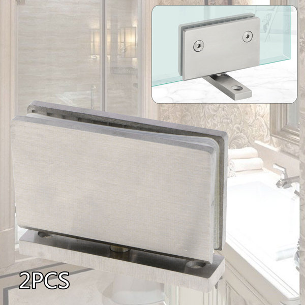 JOYDING Glass Door Pivot Hinge For Inset Doors Bathroom Shower Door Clamp 360º | Wayfair